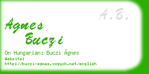 agnes buczi business card